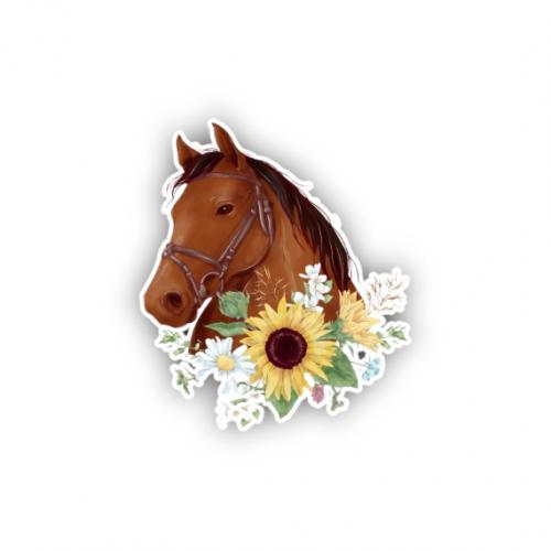 Premium Aufkleber Sticker - FLOWER HORSE