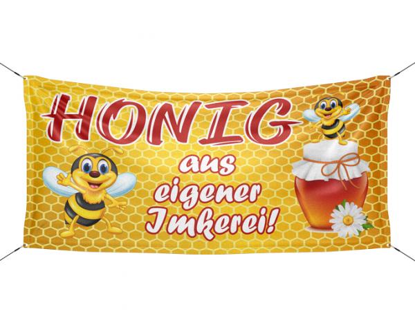Werbebanner Mesh Banner Honig Imkerei – inkl. Ösen - Kopie