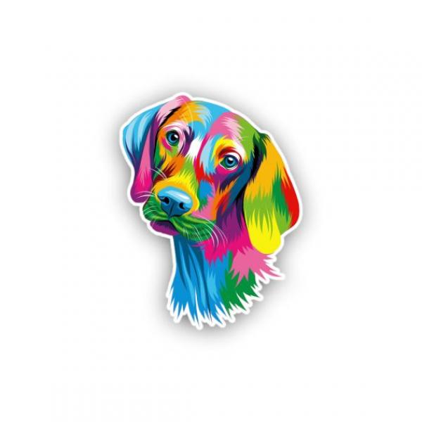 Premium Aufkleber Sticker - COLORFUL DOG ONE